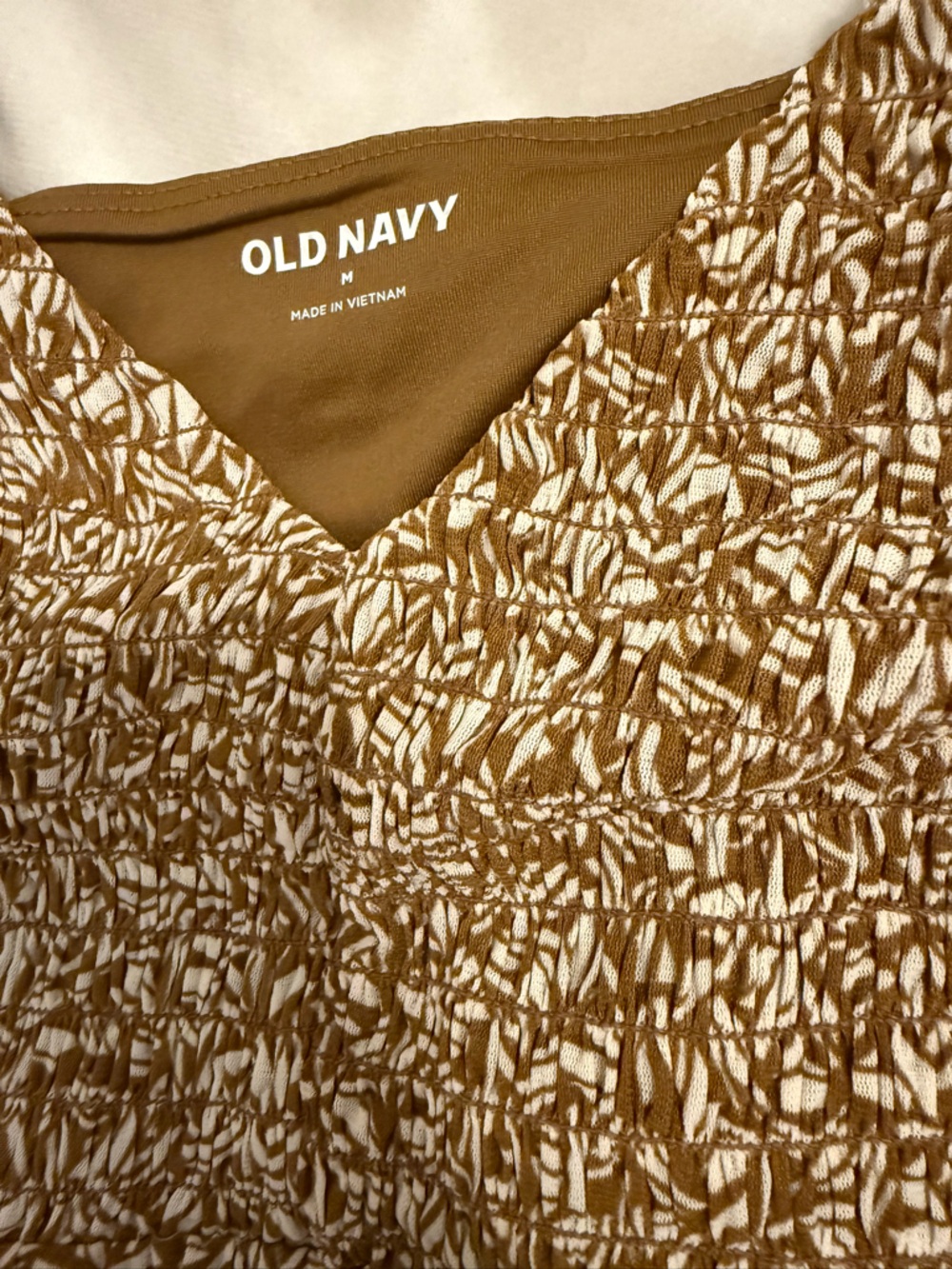 Old Navy Blue Chambray Tank & Old Navy Brown Printed Tank Duo - Picture 3 of 5